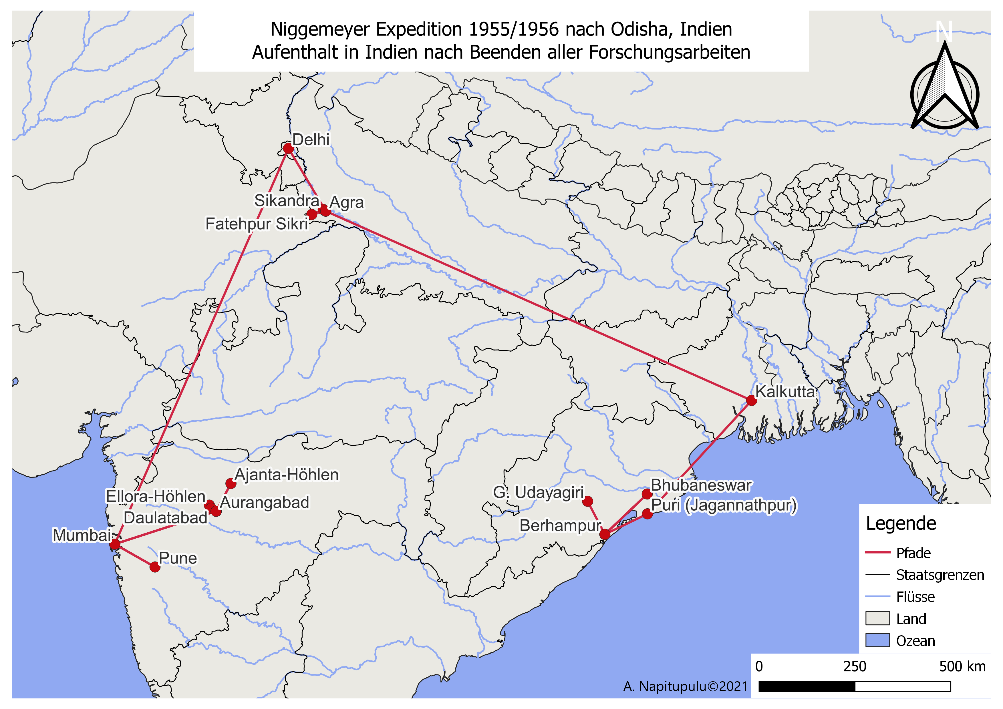 Niggemeyer Expedition 1955 1956 Aufenthalt in Indien