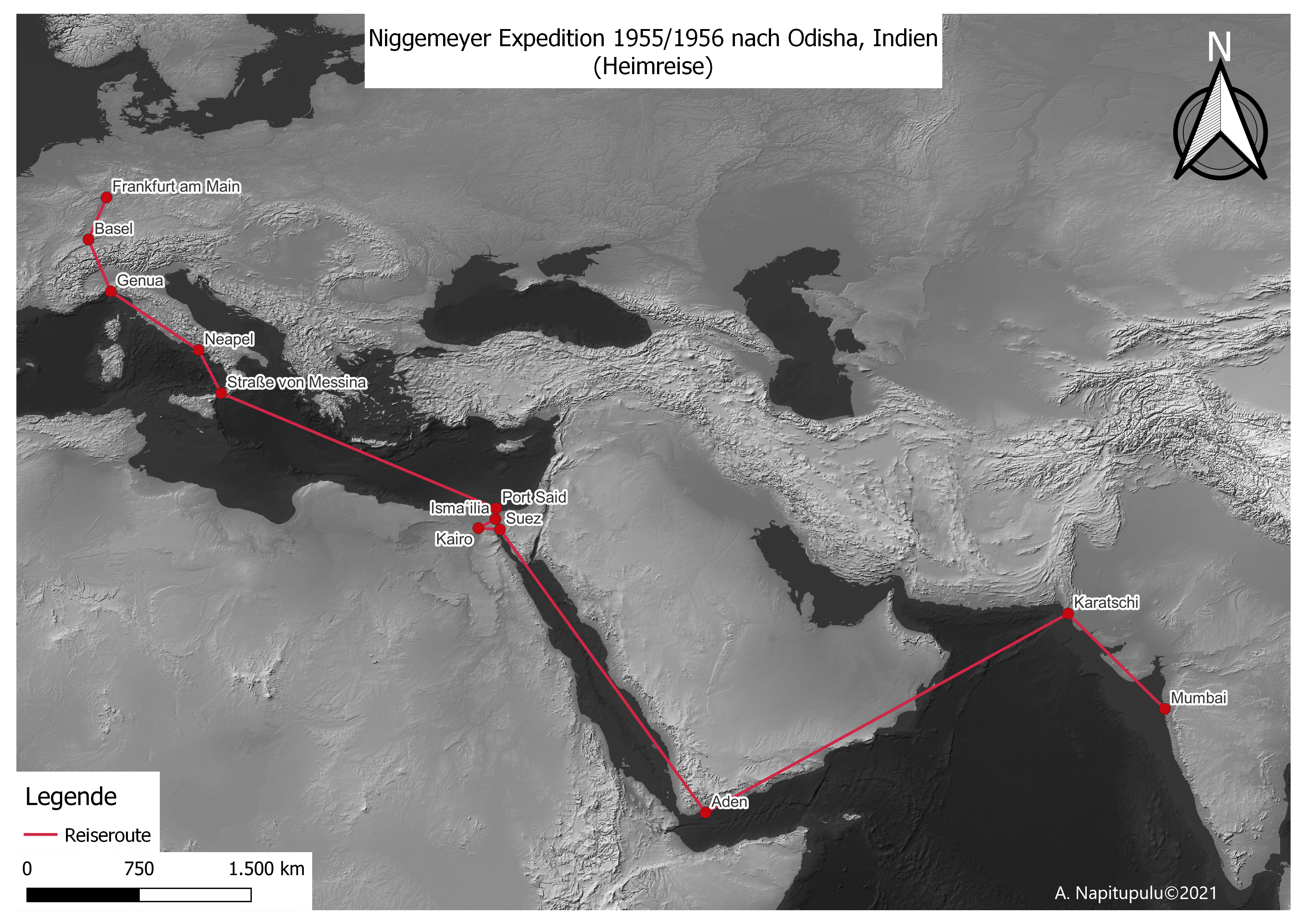 Niggemeyer Expedition 1955 1956 Heimreise